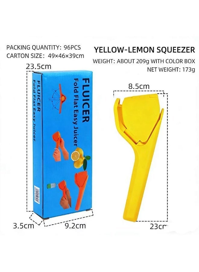 عصارة ليمون يدوية من قطعة واحدة - عصارة حمضيات يدوية سهلة الاستخدام بتصميم موفر للمساحة، مثالية لزيادة استخلاص العصير من الفواكه - Image 5