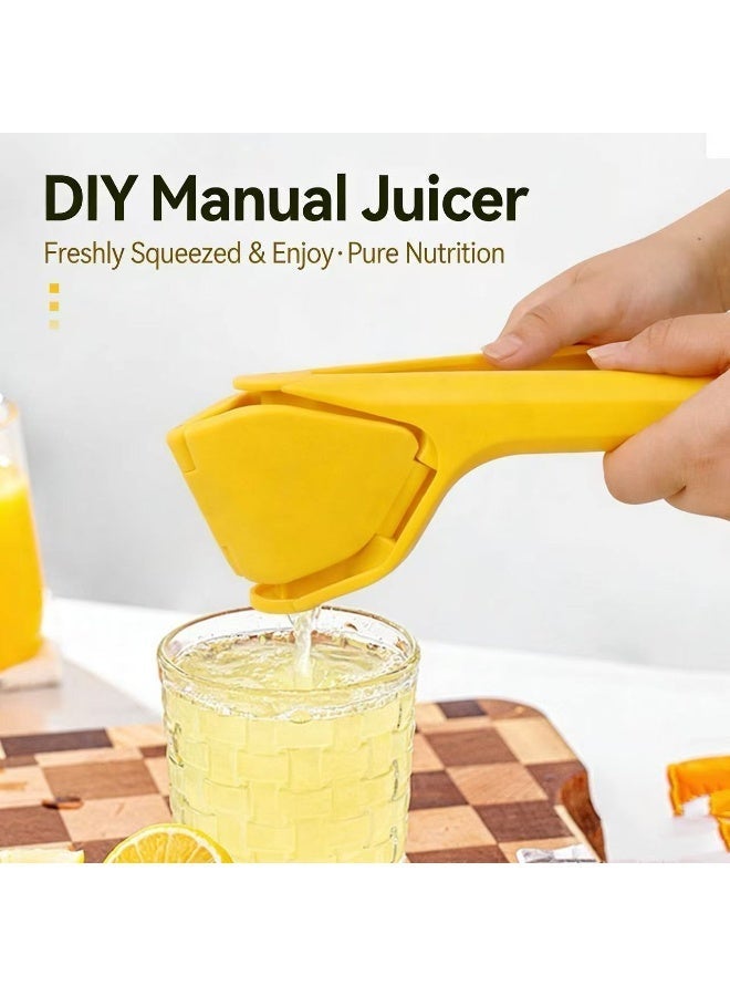 عصارة ليمون يدوية من قطعة واحدة - عصارة حمضيات يدوية سهلة الاستخدام بتصميم موفر للمساحة، مثالية لزيادة استخلاص العصير من الفواكه - Image 1