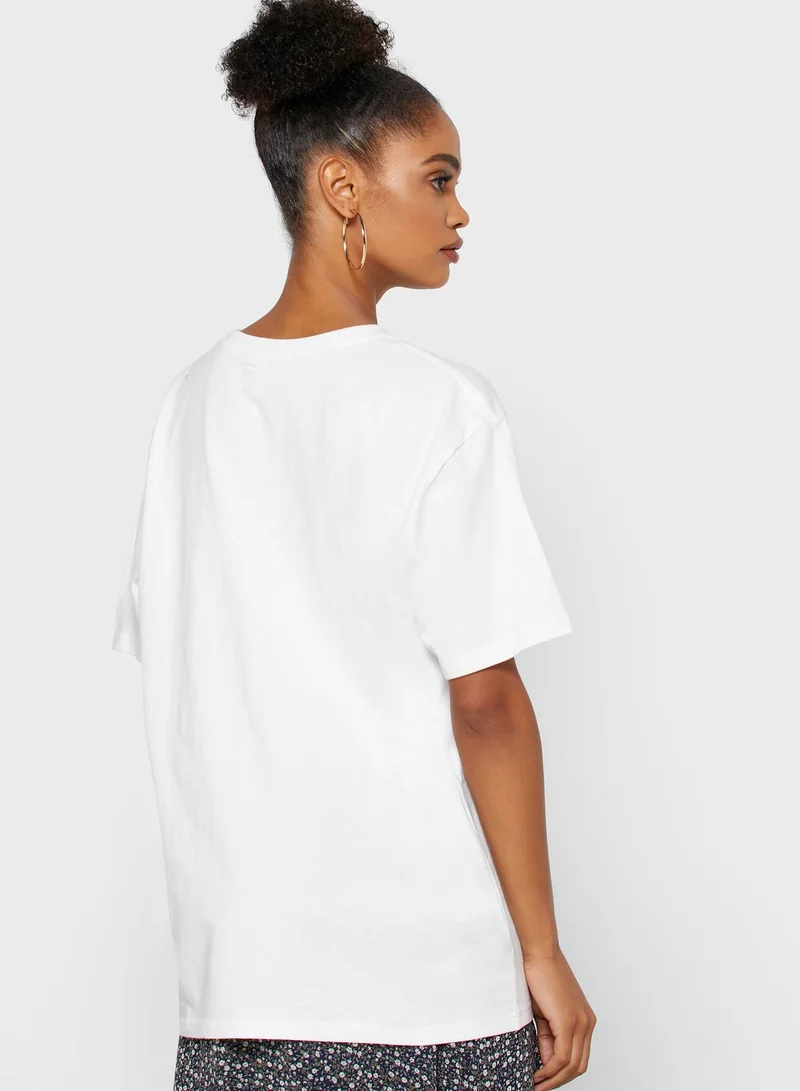 Ginger Oversized Slogan Printed T-Shirt