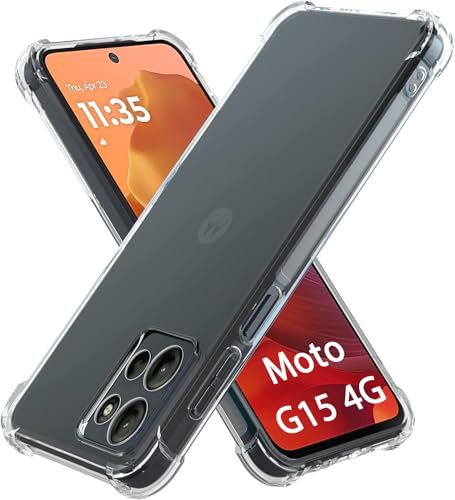 USTIYA Case for Motorola Moto G17 G17 Power 4G y G15 G15 Power 4G Clear TPU Four Corners MilitaryGrade Protection Cover Transparent Soft funda - Image 1