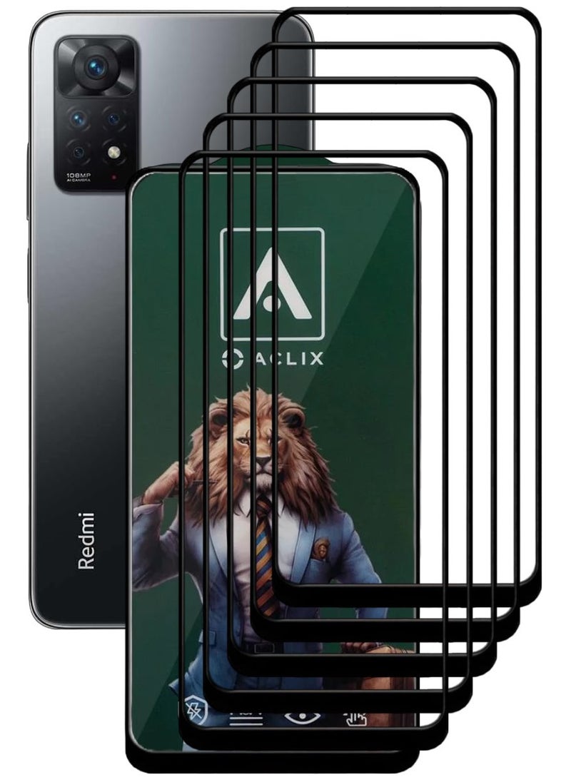 ACLIX 5 Pieces Antistatic ESD Dustproof Premium Quality High Definition Tempered Glass Screen Protector Designed For Xiaomi Redmi Note 11 Pro - Image 1