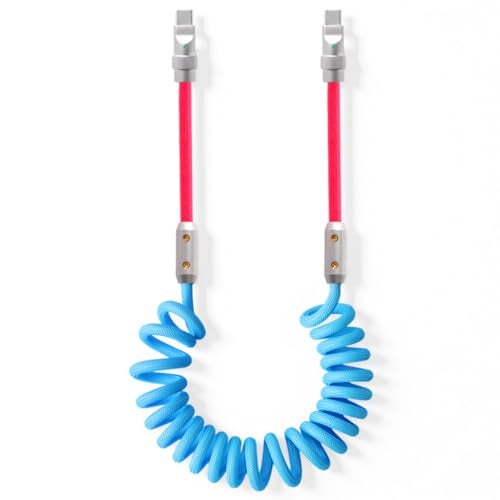 Verilux® PD 66W Type C Cable Fast Charging with Spring, 5.9Ft C Type Charger Cable with 480Mbps Data Transmission, No Tangle Retractable Type C Cable for iPhone 17/17 Plus/17 Pro/16/15, Galaxy S25/S24 - Image 1