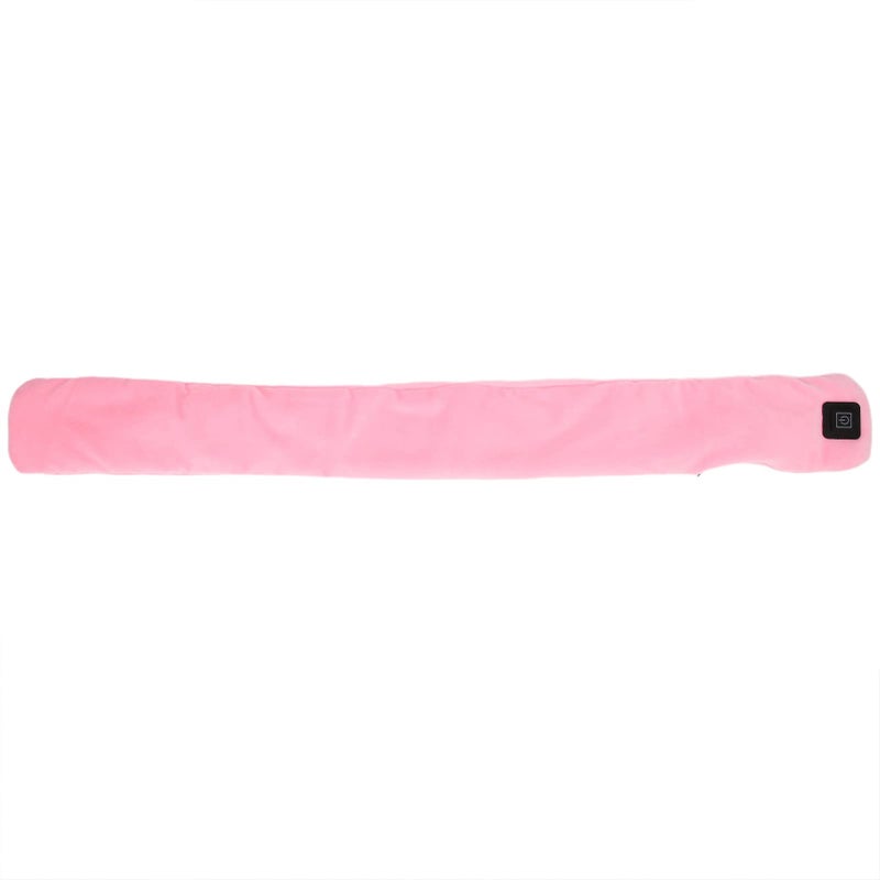 USB Electric Heating Scarf Fast Heat Far Infrared Adjustable Temperature Soft Flannel Pink - Image 2