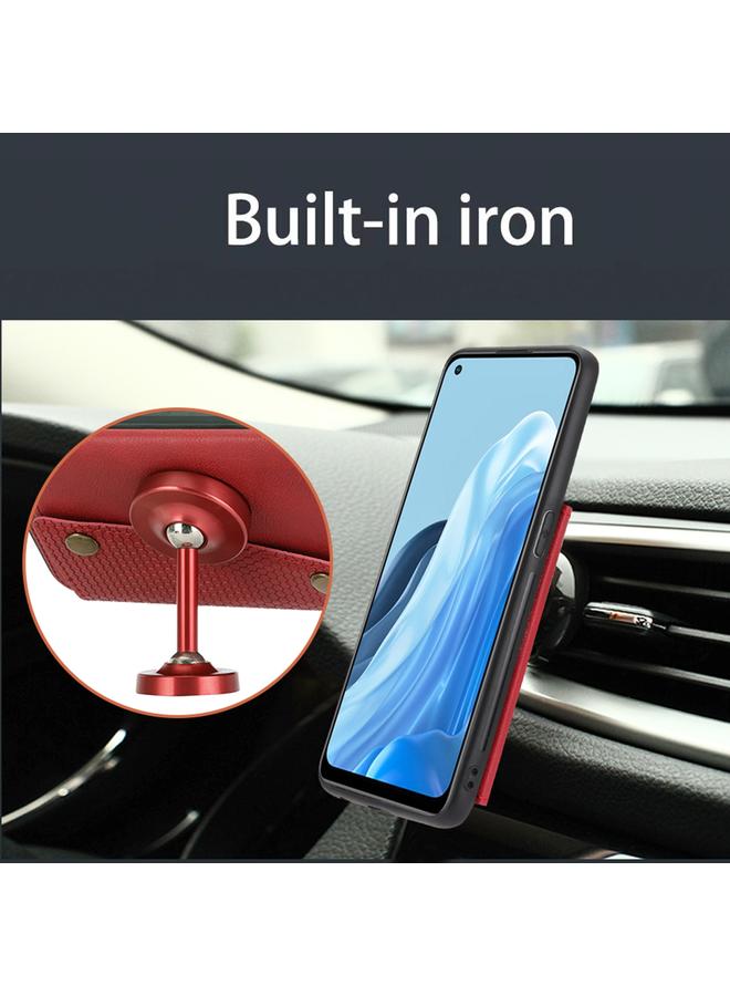 S-TOP Case For OPPO Reno7 4G Double Buckle Card Slots Magnetic Phone Case - Image 4