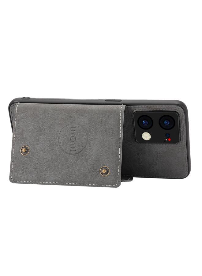 S-TOP Case For OPPO Reno7 4G Double Buckle Card Slots Magnetic Phone Case - Image 3