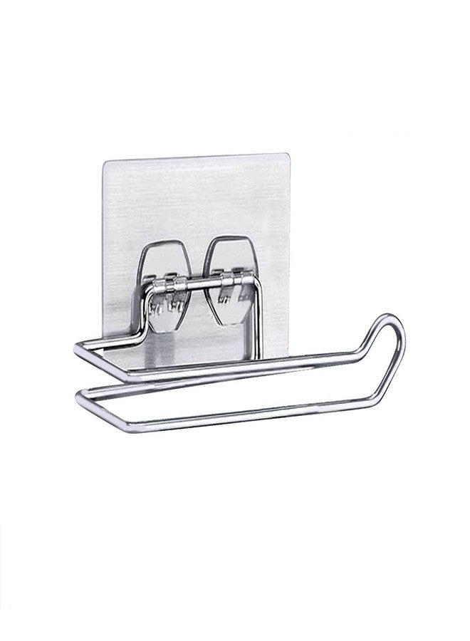 Xacton Self Adhesive Toilet Paper Holder I Stainless Steel Wall Mounted Tissue Roll Stand with Magic Sticker Pad I No Drill Napkin Hanger I Organizer Rack for Kitchen and Bathroom Accessories - Image 1