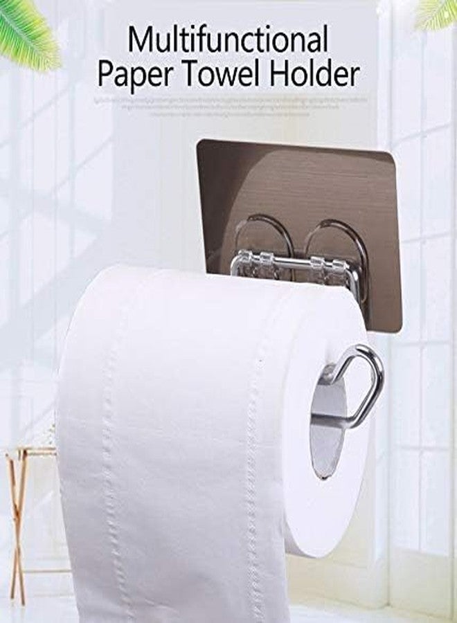 Xacton Self Adhesive Toilet Paper Holder I Stainless Steel Wall Mounted Tissue Roll Stand with Magic Sticker Pad I No Drill Napkin Hanger I Organizer Rack for Kitchen and Bathroom Accessories - Image 4