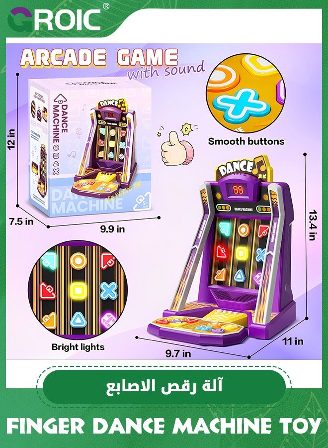 Finger Dance Machine Toys,Mini Arcade Machine Button Game with 2 Game Modes, Recognize Color and Shape Challenge Memory Game,Game Machine with LED Screen,Mini Arcade Machine Games