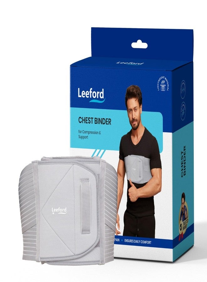 Leeford Ortho Chest Binder | Chest Support Belt for Post-Surgery, Sternotomy & Recovery | Reduces Pain, Swelling & Chest Movement | For Men and Women Size - L - Image 1