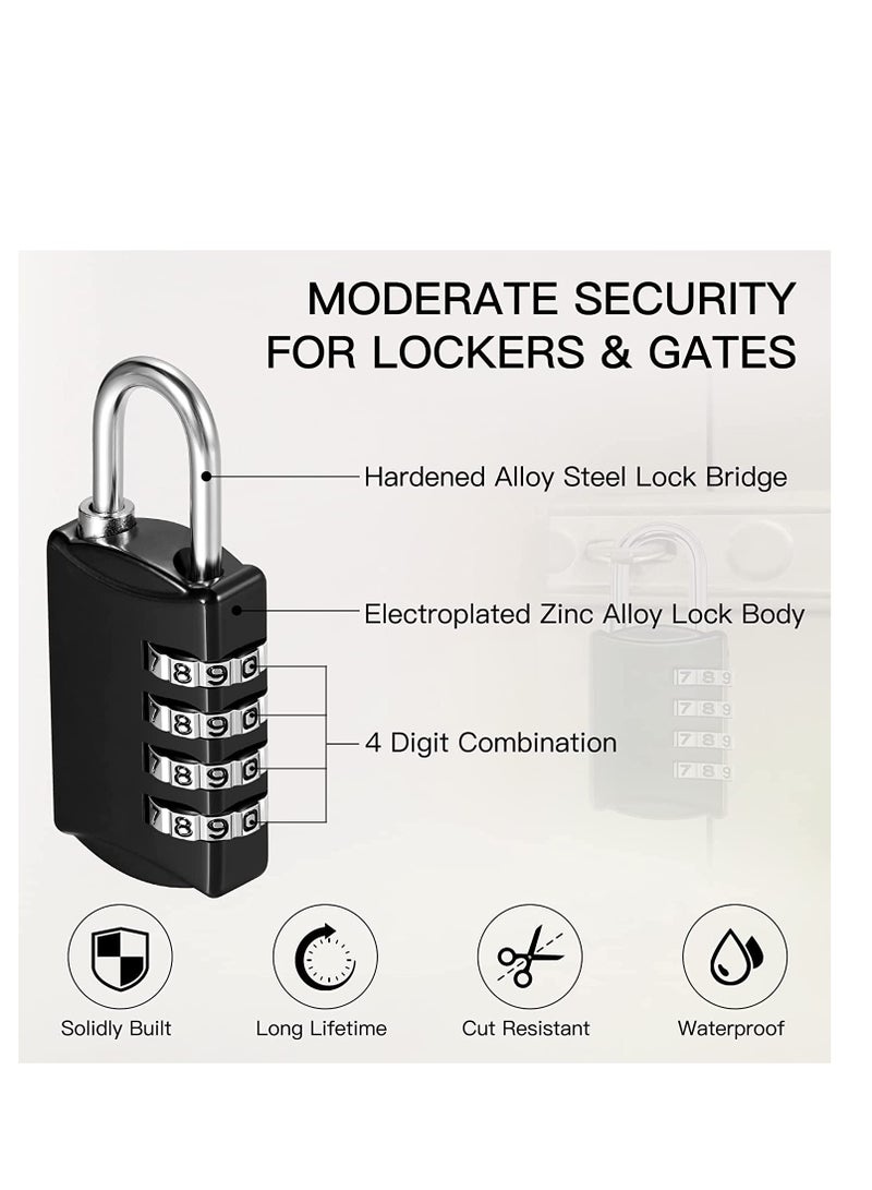 3 Digit Combination Padlock Set for Travel Bags Toolboxes Lockers and Suitcases - 7 Pack Travel Security Solution - Image 3