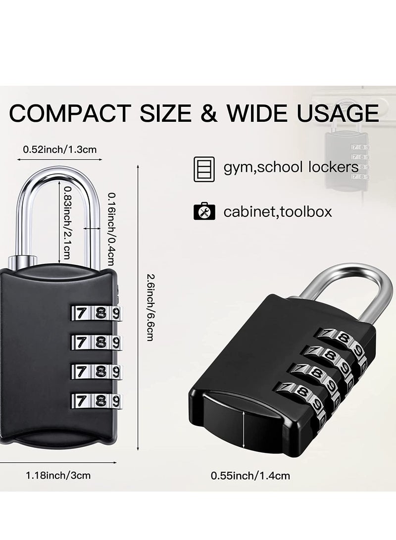 3 Digit Combination Padlock Set for Travel Bags Toolboxes Lockers and Suitcases - 7 Pack Travel Security Solution - Image 2