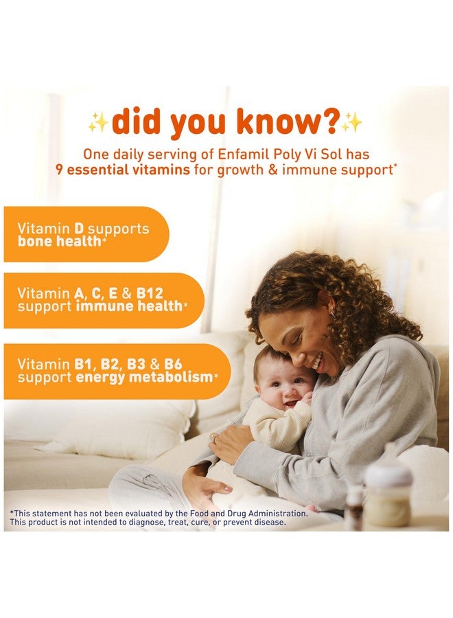 Enfamil Poly-Vi-Sol Liquid Multivitamin Drops, Supports Growth & Immune Health*, 50mL Bottle - Image 3