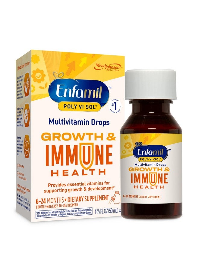 Enfamil Poly-Vi-Sol Liquid Multivitamin Drops, Supports Growth & Immune Health*, 50mL Bottle - Image 1
