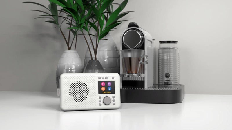 Pure Elan Connect portable DAB+ radio with Bluetooth 5.0 (DAB/DAB+ & FM radio, TFT colour display, 20 station memory, preset buttons, 3.5mm AUX jack, mains and battery powered) Stone Grey - Image 2