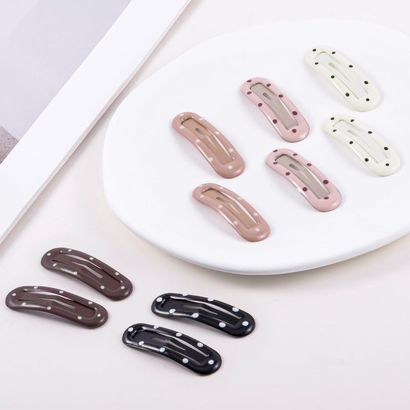 Cptots 20 PCS Small Rectangle Hair Barrettes For Women Non Slips Snap Clips For Thin Fine Hair,Bright Light Yellow Black Multiple Brown,1.97 x 0.55Inch - Image 3