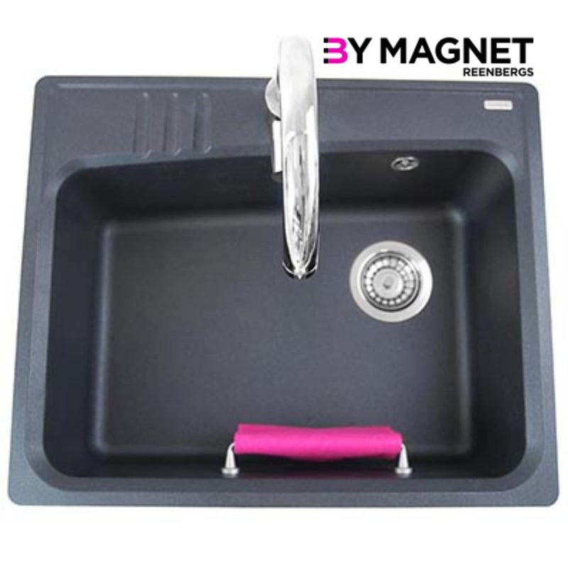 REENBERGS Magnetic Dish Cloth Rail Inside Sink Danish Design Made in Denmark (Strong Magnets for Corian/Granite Sink, Stainless Steel) - Image 4
