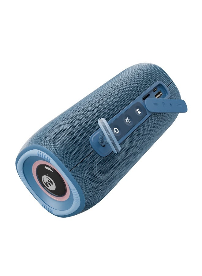 MICRODIGIT MD658PS Wireless Speaker – 16W Round Sound, RGB Lighting, Portable Design with Multi-Input