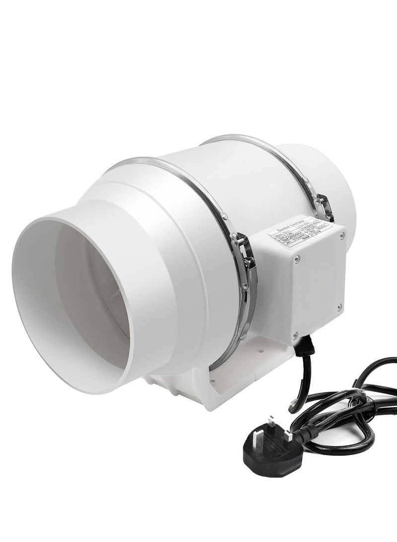 إس كولور مروحة مجاري الهواء 6 بوصة ، مروحة عادم تهوية مدمجة ، مروحة هواء عالية الكفاءة بمعدل 317 CFM لحمام التهوية والمطبخ وخيمة النمو والزراعة المائية وطابعة ثلاثية الأبعاد. - Image 1