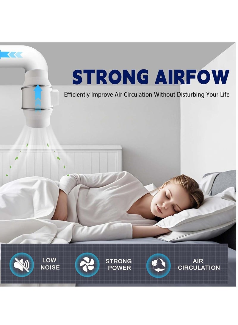 إس كولور مروحة مجاري الهواء 6 بوصة ، مروحة عادم تهوية مدمجة ، مروحة هواء عالية الكفاءة بمعدل 317 CFM لحمام التهوية والمطبخ وخيمة النمو والزراعة المائية وطابعة ثلاثية الأبعاد. - Image 4