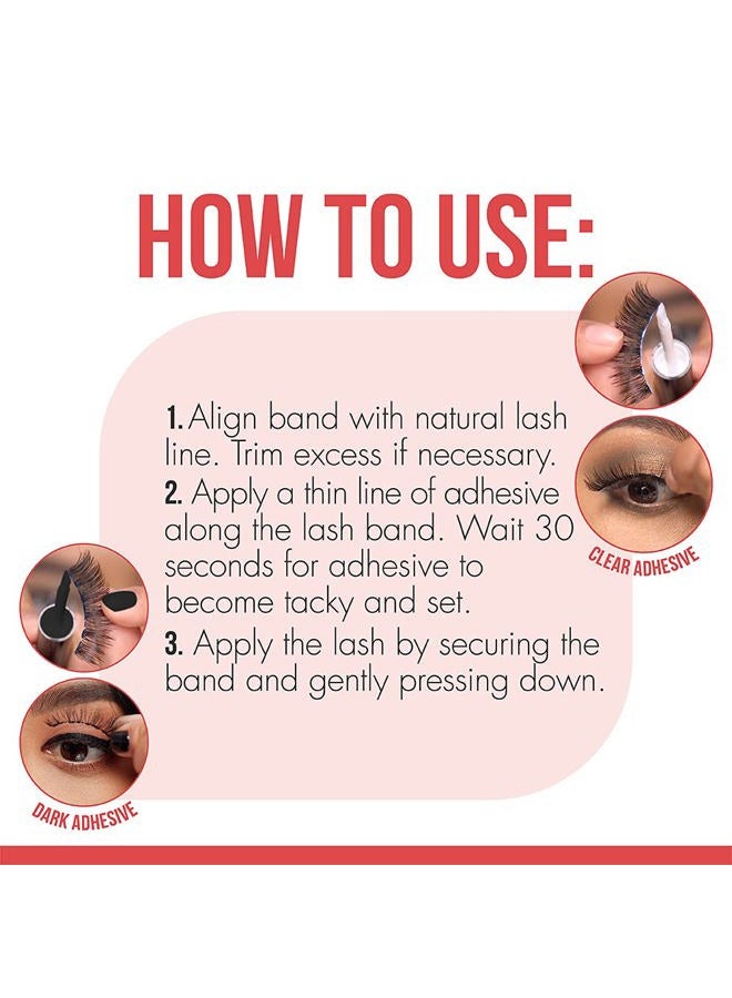 DUO 2-in-1 Brush On Clear & Dark Eyelash Glue – Dual-Ended False Lash Adhesive for Strip Lashes, Long Lasting Lash Glue, 0.18 oz, 1 Pack - Image 5