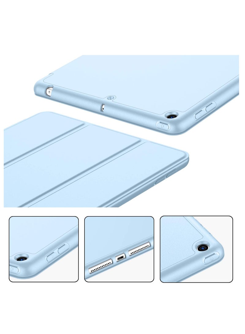 MIGOFAST iPad 9.7 Case 2018 2017 Model 6th 5th Generation Smart Cover with Pencil Holder and Soft Baby Skin Silicone Back and Full Body Protection Auto Wake Sleep Cover Sky Blue - Image 3