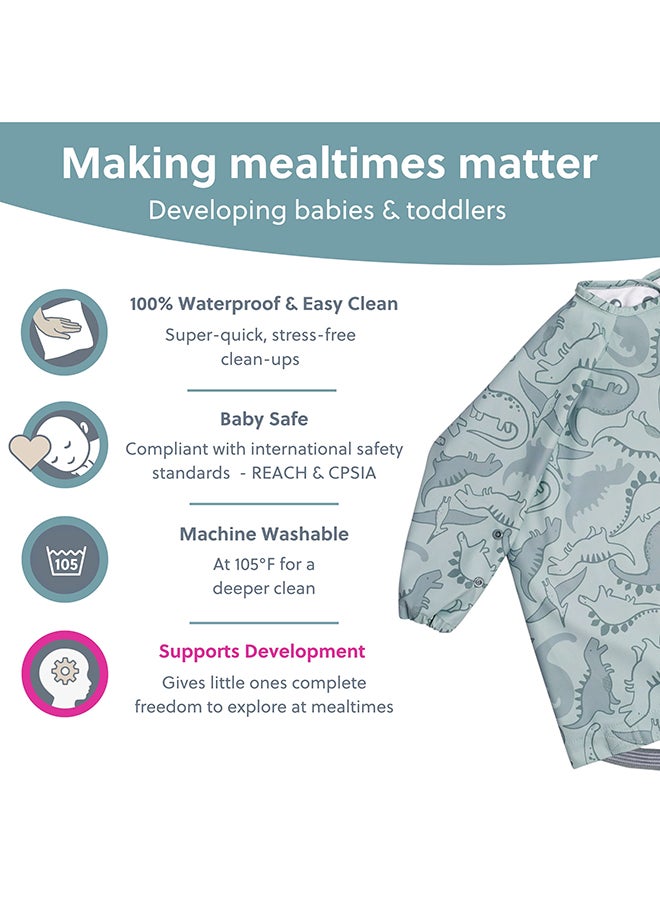 bibado - Long Sleeve Baby Bibs - Babies And Toddlers 6-36 Months - Coverall Baby Weaning Bib - Easy Wipe Clean And Soft Fabric - Image 1
