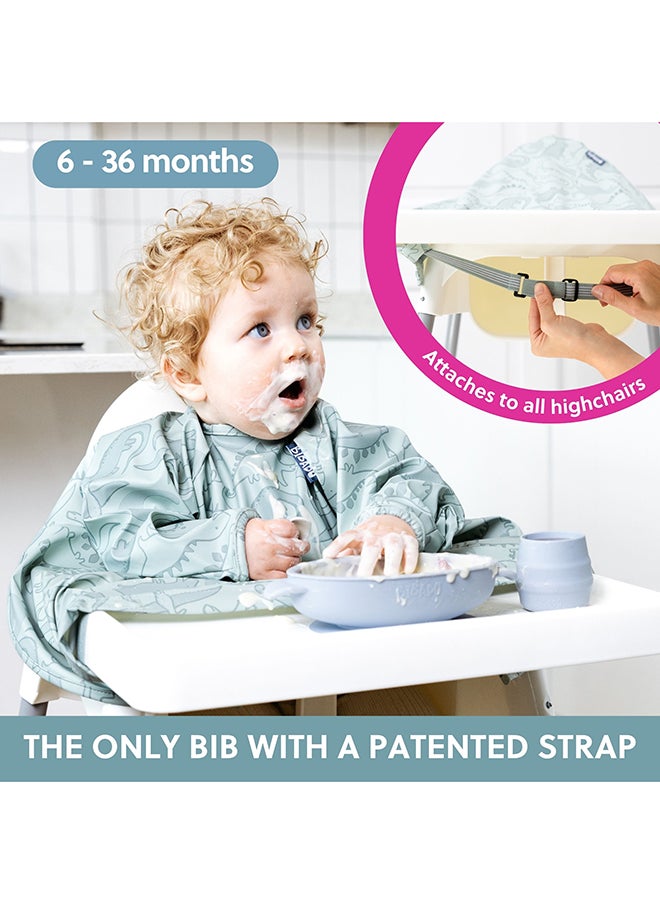 bibado - Long Sleeve Baby Bibs - Babies And Toddlers 6-36 Months - Coverall Baby Weaning Bib - Easy Wipe Clean And Soft Fabric - Image 1