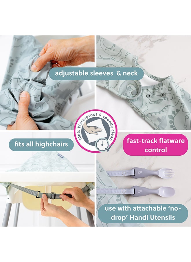 bibado - Long Sleeve Baby Bibs - Babies And Toddlers 6-36 Months - Coverall Baby Weaning Bib - Easy Wipe Clean And Soft Fabric - Image 1