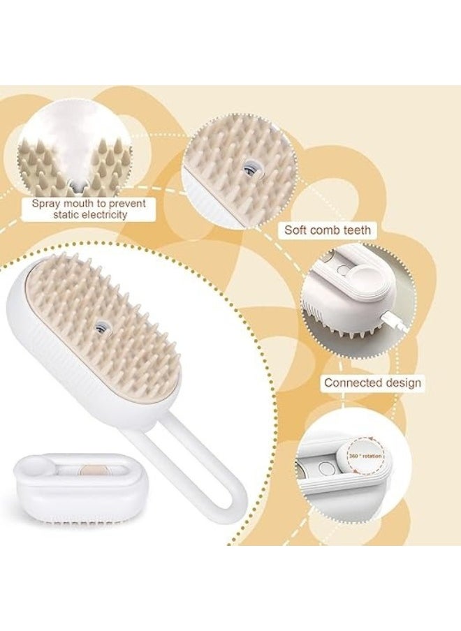 FALMER Steam Brush for Cats and Dogs, 3 in 1 Cat Steamy Brush with Water Tank, Steam Brush for Massage for Long/Short Hair, for Grooming and Removing Pet Hair  - Image 3