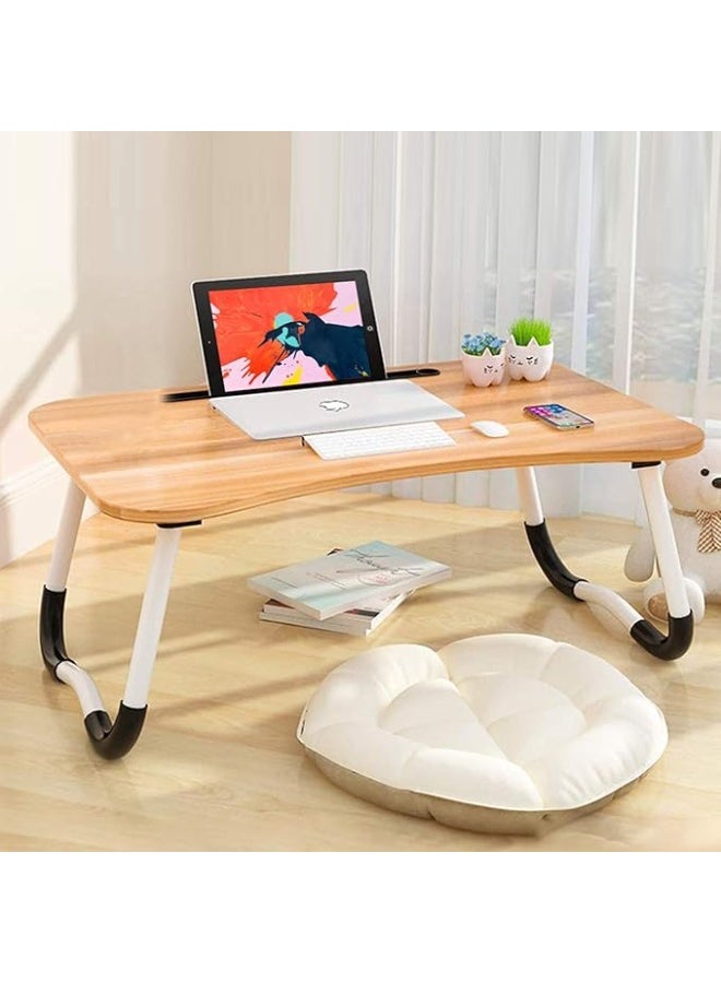 طاولة كمبيوتر محمول قابلة للطي مع حامل أكواب متعدد الألوان Multicolour متعدد الألوان 40.5 x 60 x 5.5سم - Image 2