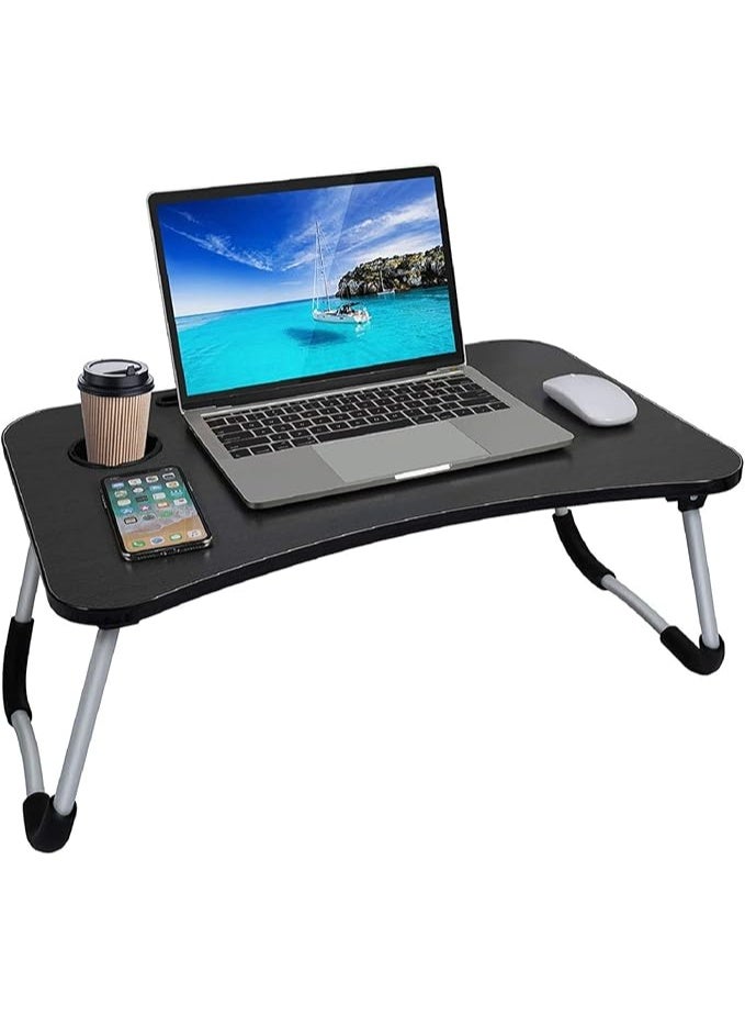 طاولة كمبيوتر محمول قابلة للطي مع حامل أكواب متعدد الألوان Multicolour متعدد الألوان 40.5 x 60 x 5.5سم - Image 1