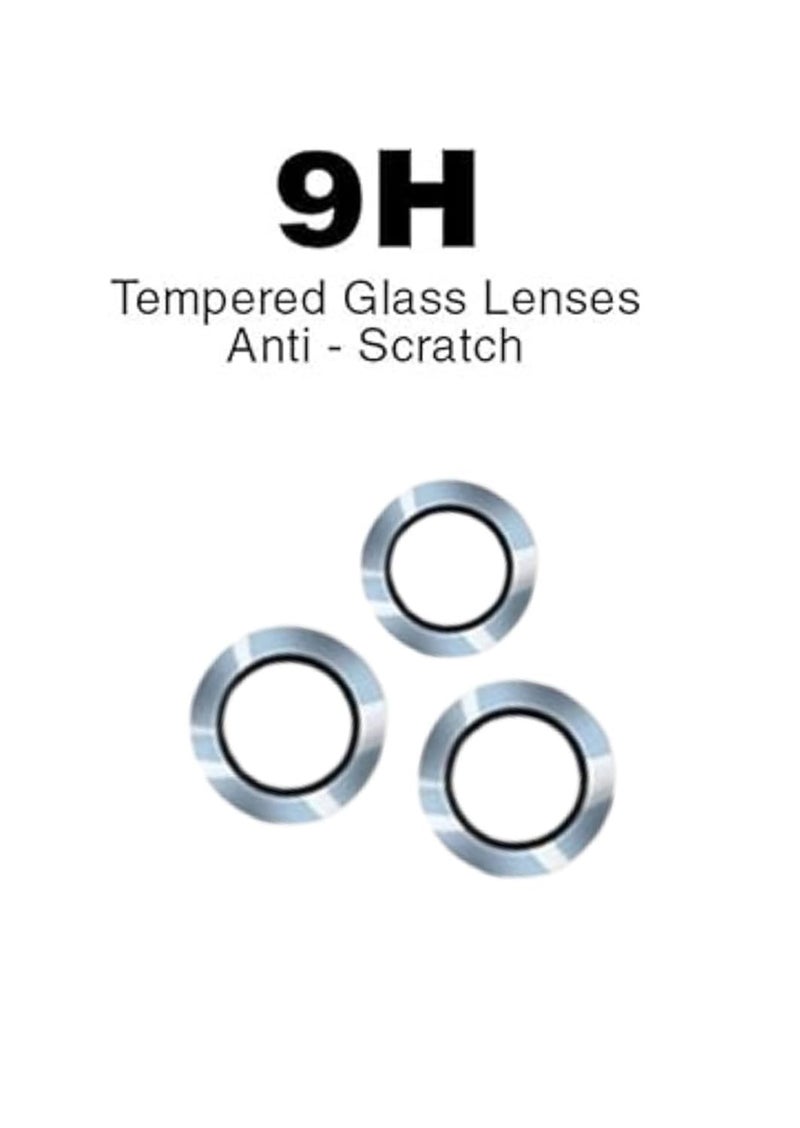 ZARALA Camera Lens Frame Glass Compatible with Realme 15 Pro 5G Tempered Glass Aluminum Alloy Frame Individual Camera Lens Protector Cover (15 Pro 5G, Blue) - Image 2
