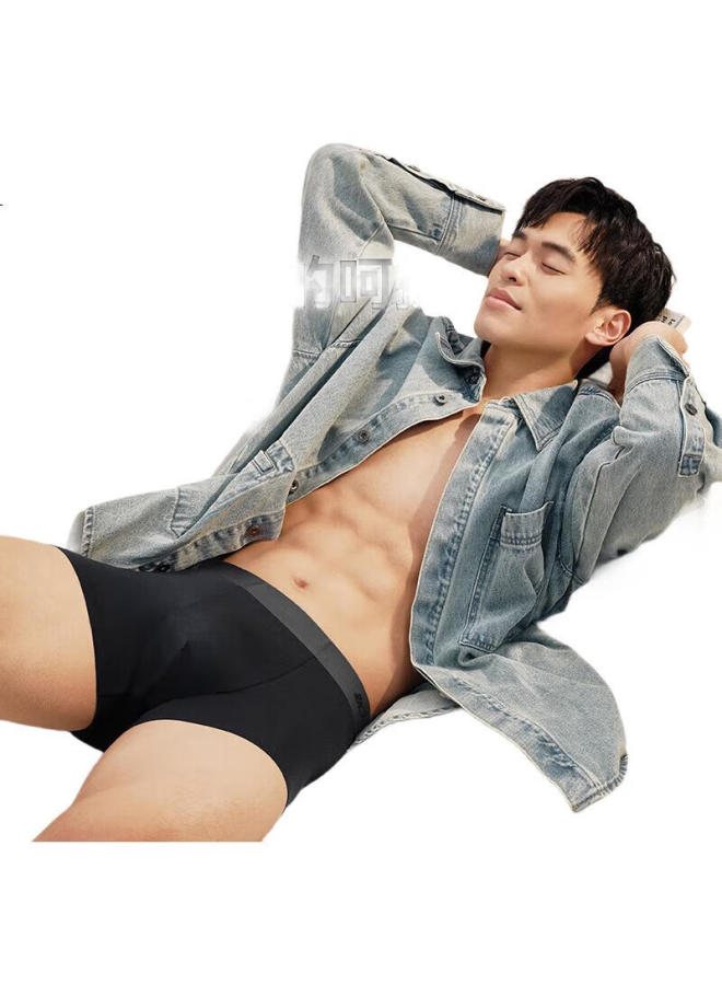 JD.com Jingzao [Orchid Essence Modal] 10A Antibacterial Men'S Underwear Men'S Silkworm Silk Crotch Breathable Flat Angle Ice Silk M - Image 1