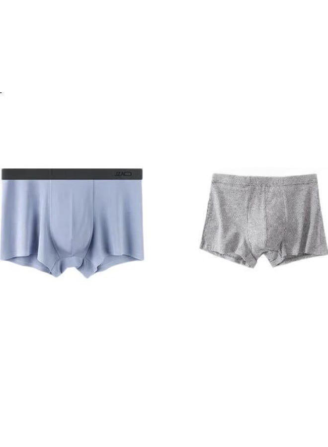JD.com Jingzao [Orchid Essence Modal] 10A Antibacterial Men'S Underwear Men'S Silkworm Silk Crotch Breathable Flat Angle Ice Silk M - Image 3