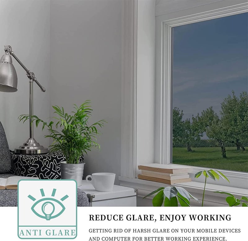 HOME13 Window Film Self Adheisve Daytime Privacy Window Sun Blocking Heat Control Window Glass Film for Home/Office (20X52 Inch, Silver Black Window Film)-Static Cling - Image 3