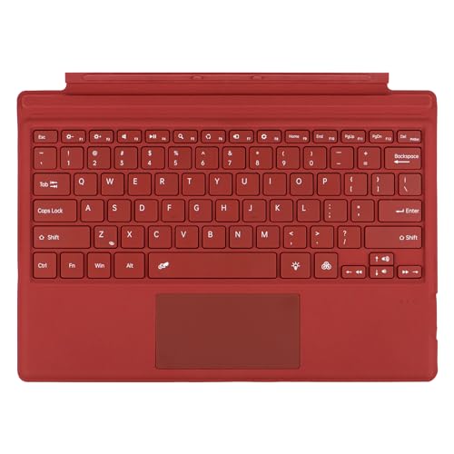 Zoof Type Cover for Microsoft Surface Pro 7+ / Pro 7/6 / 5/4 / 3, 12.3 inch, Ultra-Slim Wireless Bluetooth Tablet Keyboard with Multi Touchpad (Red) - Image 1