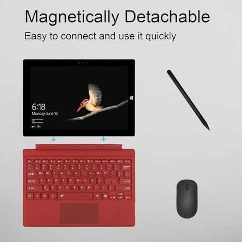 Zoof Type Cover for Microsoft Surface Pro 7+ / Pro 7/6 / 5/4 / 3, 12.3 inch, Ultra-Slim Wireless Bluetooth Tablet Keyboard with Multi Touchpad (Red) - Image 4