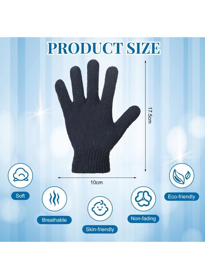 Twistover 150 Pairs Warm Winter Gloves Bulk Knit Gloves Adult Stretch Gloves for Women Men's Cold Weather Gloves Unisex (Navy Blue) - Image 2