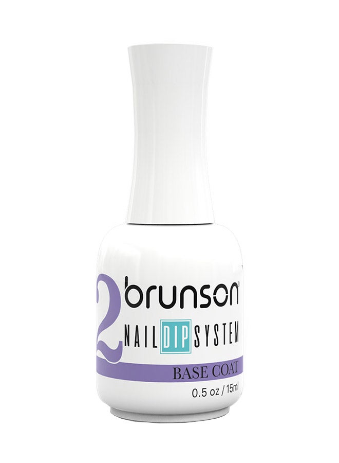 brunson Dipping Nail Powder Base Coat Nail Art Glitter Powder, French Nail Extension, Manicure Base Top Coat Activator, 2- 15ml, BDBC