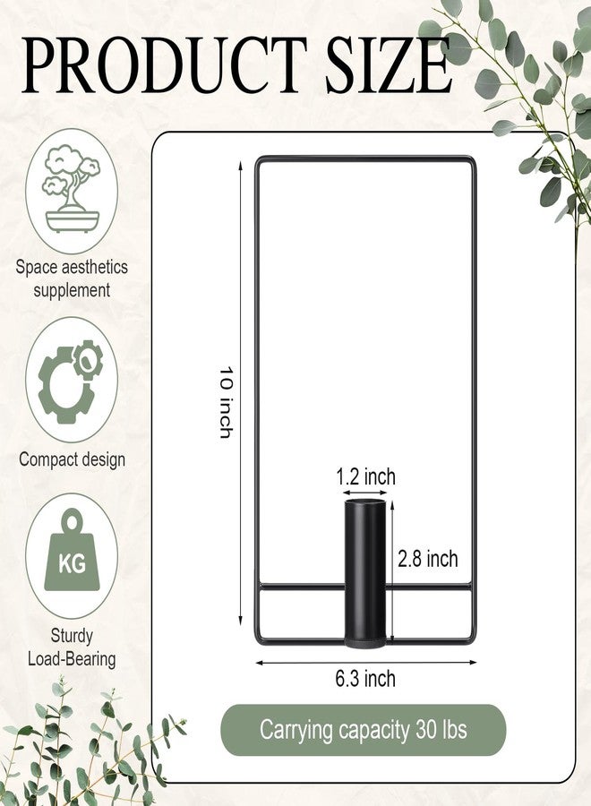 روموا حامل نباتات معدني جداري من قطعتين من روموا، أسود اللون، مع 6 خطافات تعليق غير مرئية، مناسب للاستخدام الداخلي والخارجي، في المنزل والمكتب والحديقة. - Image 2