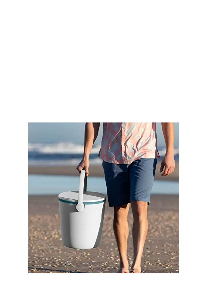 Keter - Keter White Cooler GoBar: 2-in-1 Beverage Cooler and Weather-Resistant Serving Table - Image 1