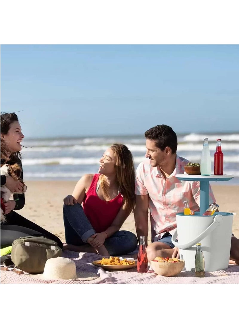 Keter - Keter White Cooler GoBar: 2-in-1 Beverage Cooler and Weather-Resistant Serving Table - Image 1