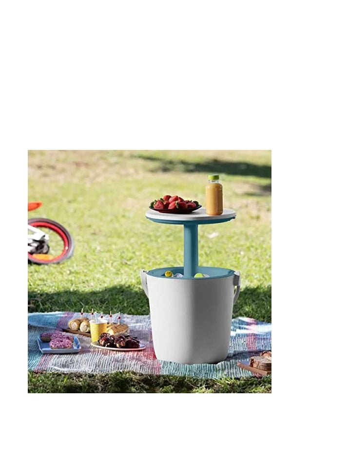 Keter - Keter White Cooler GoBar: 2-in-1 Beverage Cooler and Weather-Resistant Serving Table - Image 1