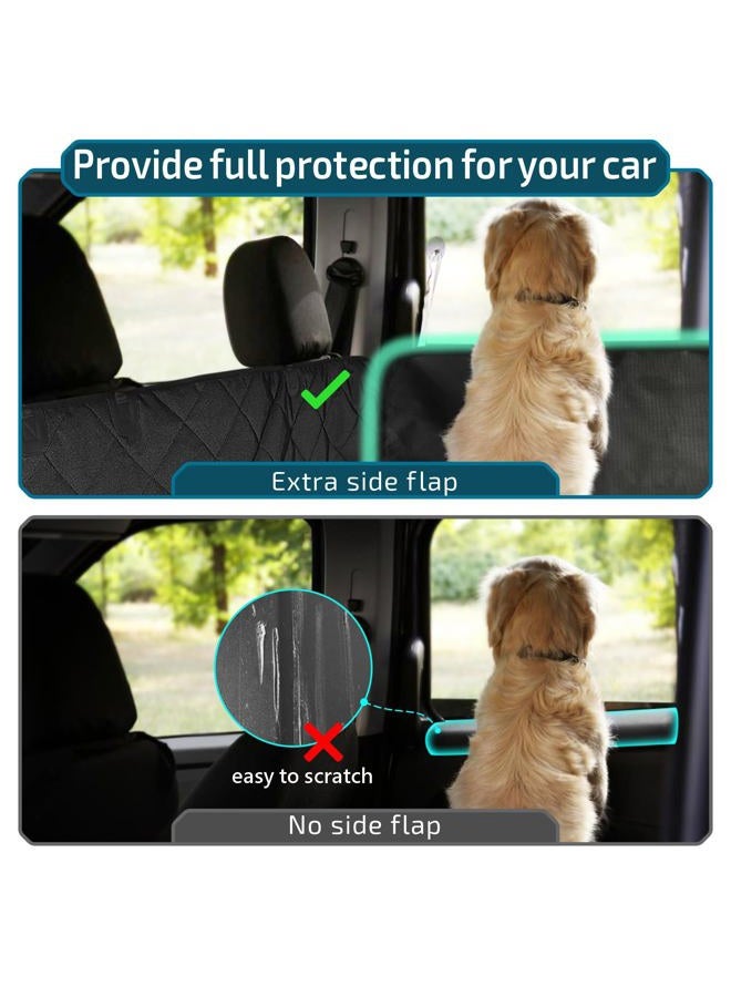 Veckle SUV Cargo Liner for Dogs, Water Resistant Dog Trunk Cover with Side Flap Protector 2 Large Pockets Pet Seat Cover for SUV Sedans Vans with Bumper Flap, Non-Slip, Large Universal Fit, Black  - Image 4