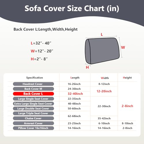 Yoovat Magic Sofa Covers Magic Sofa Couch Covers 2024 New Wear-Resistant Universal Sofa Cover Stretch for Sectional Slipcovers (Texture-Gray,Back Cover L) - Image 4