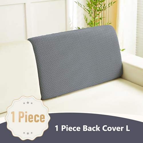 Yoovat Magic Sofa Covers Magic Sofa Couch Covers 2024 New Wear-Resistant Universal Sofa Cover Stretch for Sectional Slipcovers (Texture-Gray,Back Cover L) - Image 3