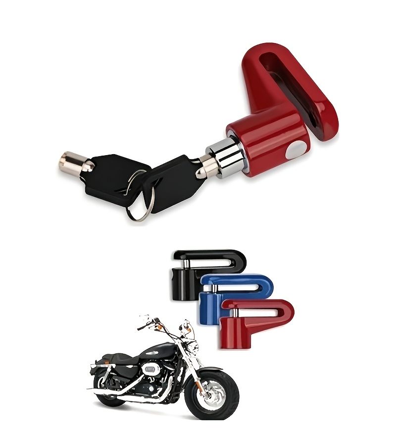Blue Disc Brake Lock Portable Anti Theft Mountain Bicycle Lock With Reminder Rope - Image 3