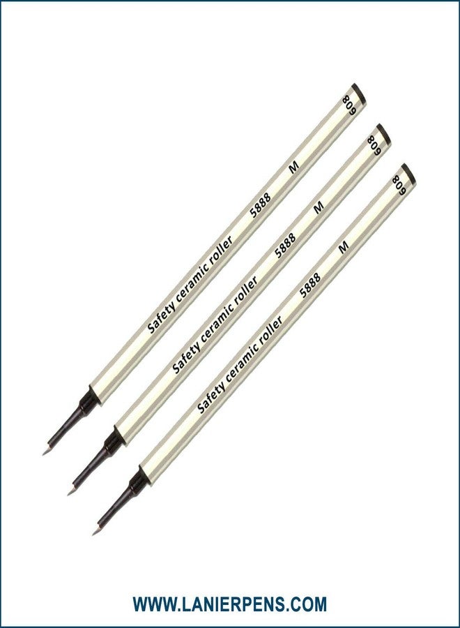 Lanier Pens Schmidt 5888 M Safety Ceramic Rollerball Metal Refill - Black (Medium Tip 0.7mm) - Pack of 3 - Image 5