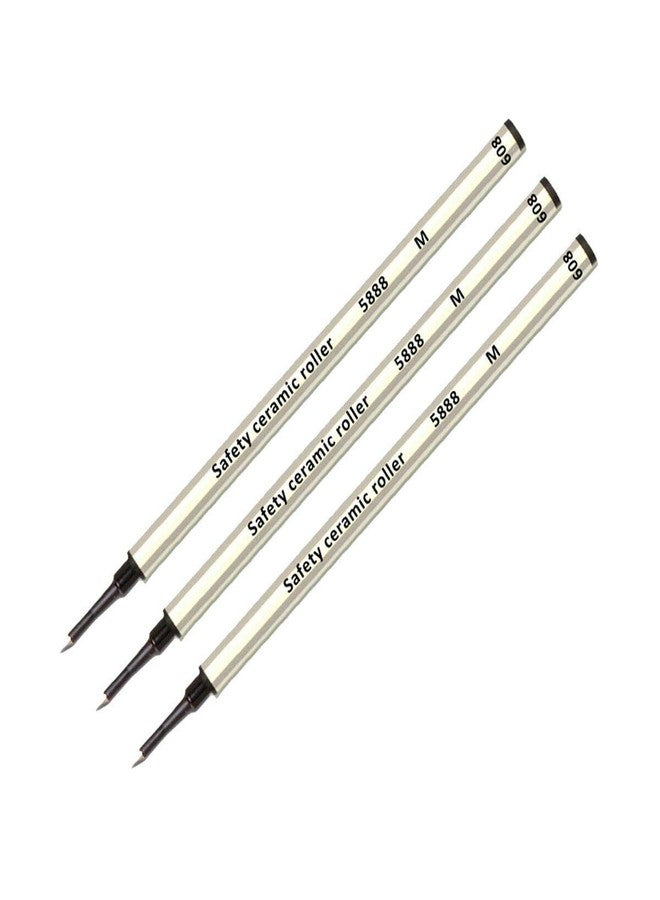Lanier Pens Schmidt 5888 M Safety Ceramic Rollerball Metal Refill - Black (Medium Tip 0.7mm) - Pack of 3 - Image 4