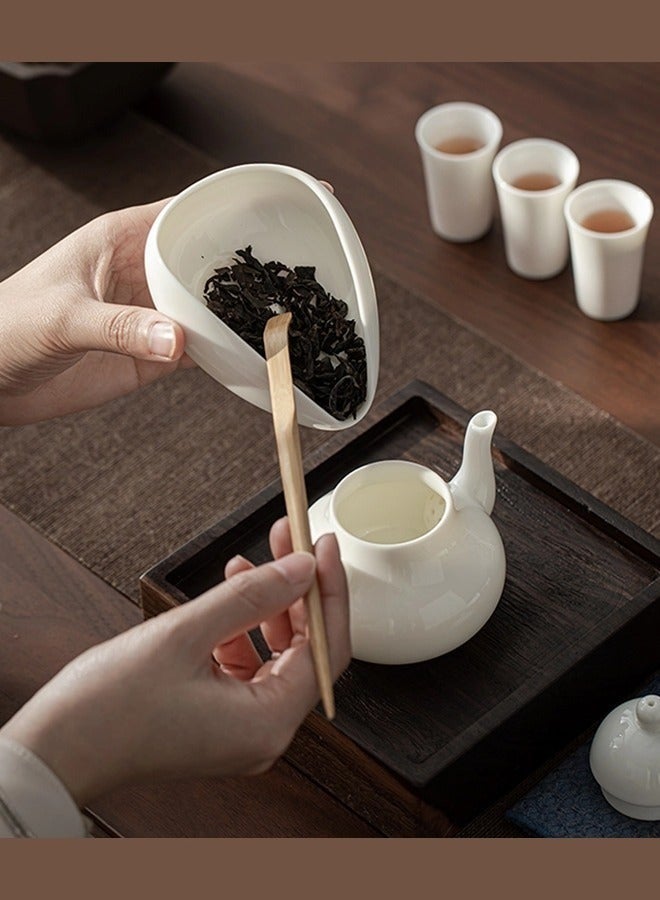 DUKASOU Ceramic Coffee Bean Weighing Tray Holding Tea Bath Salts Coffee Flour Raisins Nuts Tray Storage Container White - Image 5